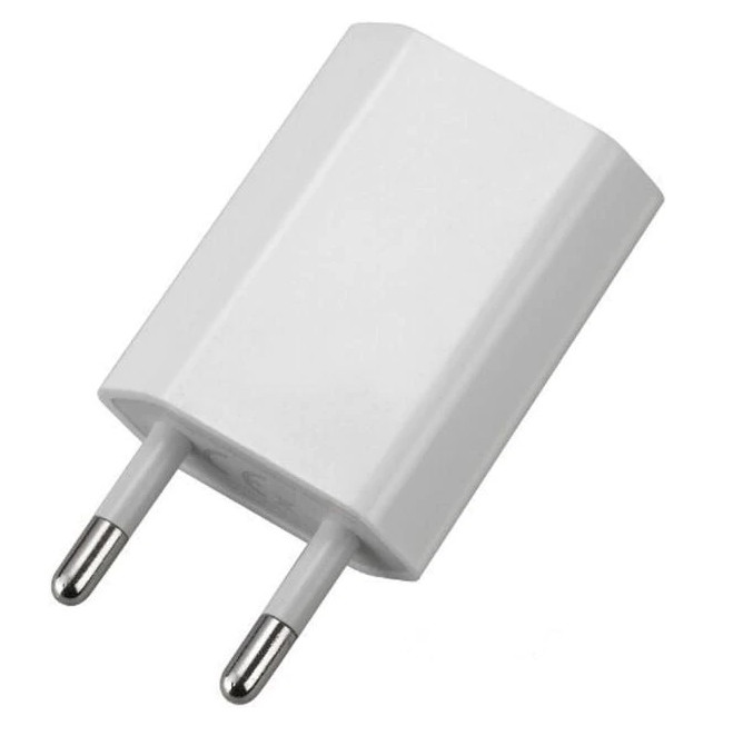 Incarcator casa cu port USB, 1A, dimensiuni reduse, alb 3