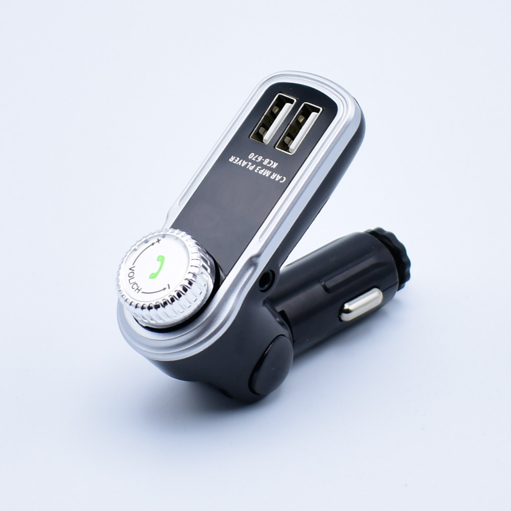 Modulator FM Kbroad KCB-670, Bluetooth, AUX, 2 porturi USB, handsfree, negru/argintiu 4