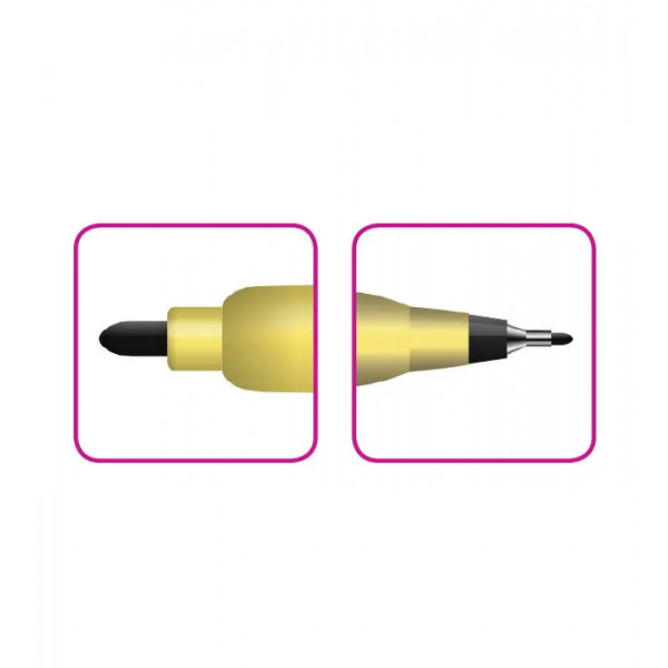 Marker permanent Grand CD-051 160-1878, varf rotund, 0.8mm / 3.8mm, 2 capete, negru 2