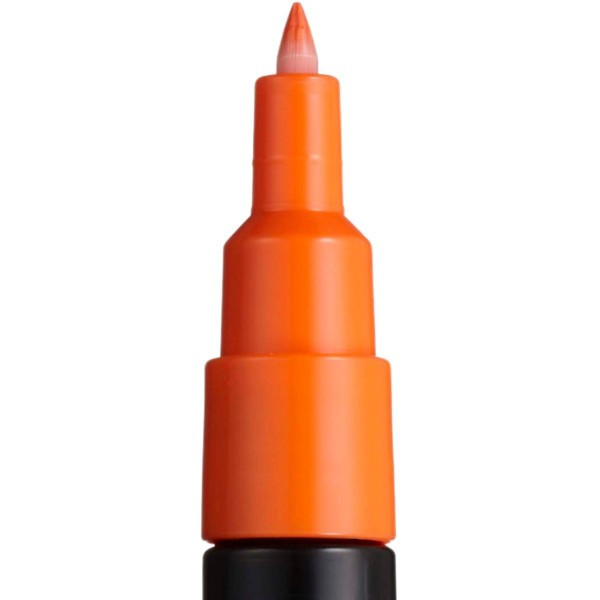 Marker UNI Posca PC-1M, varf rotund, 0.7mm portocaliu inchis 2