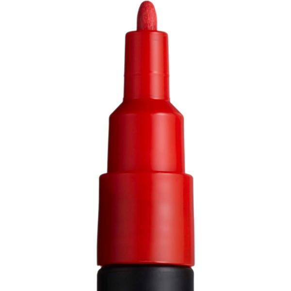 Marker UNI Posca rosu PC-3M, varf rotund, 0.9-1.3mm 2