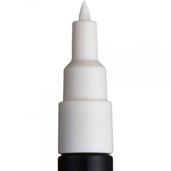 Marker UNI Posca PC-1M, varf rotund, 0.7mm alb 2