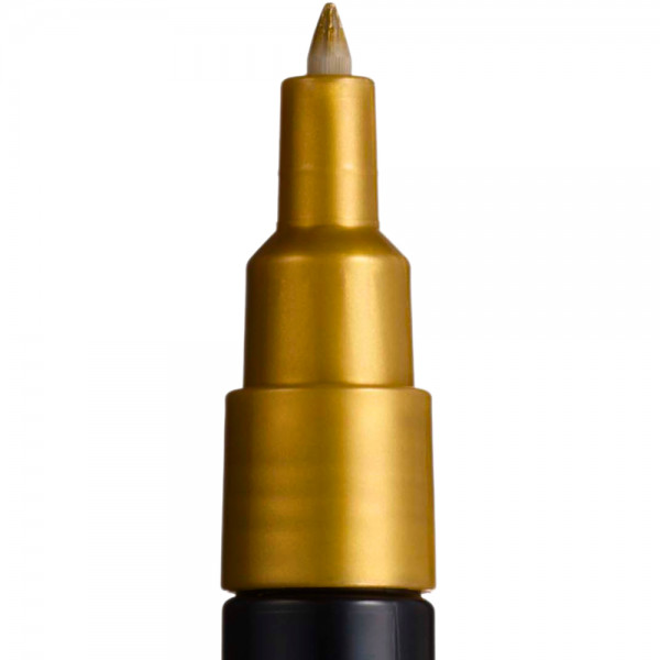 Marker UNI Posca PC-1M, varf rotund, 0.7mm auriu 2