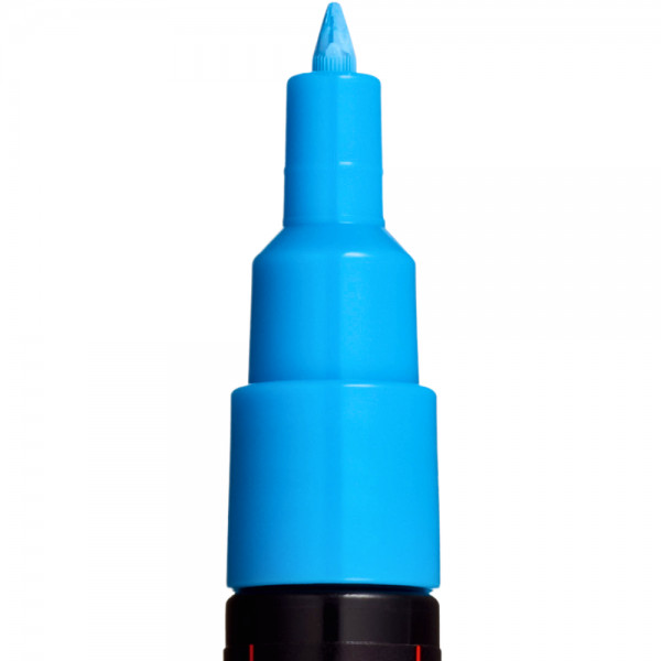 Marker UNI Posca PC-1M, varf rotund, 0.7mm albastru deschis 2