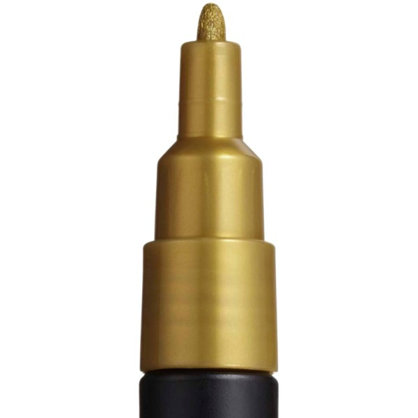 Marker UNI Posca auriu PC-3M, varf rotund, 0.9-1.3mm 2
