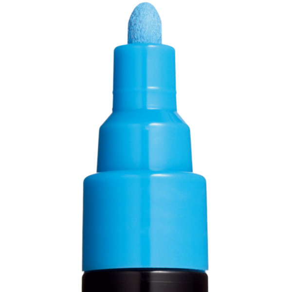 Marker UNI Posca PC-5M, varf rotund, 1.8-2.5mm albastru deschis 2