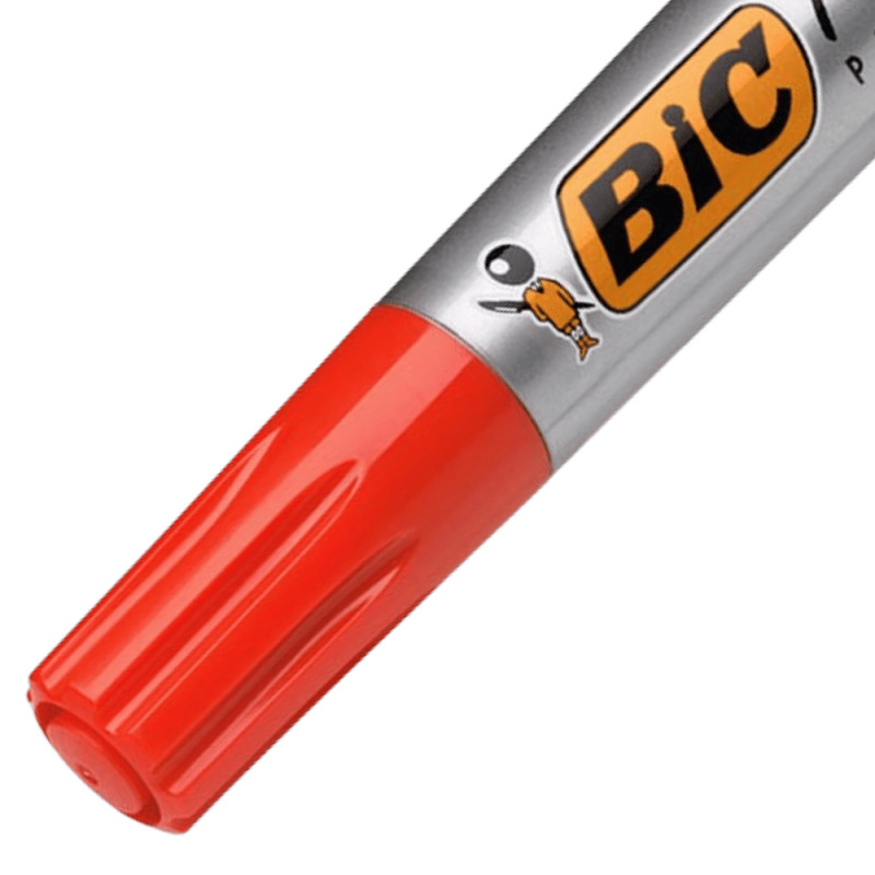 Marker permanent Bic Marking 2000, varf rotund, 1.7 mm, corp gros, rosu 2