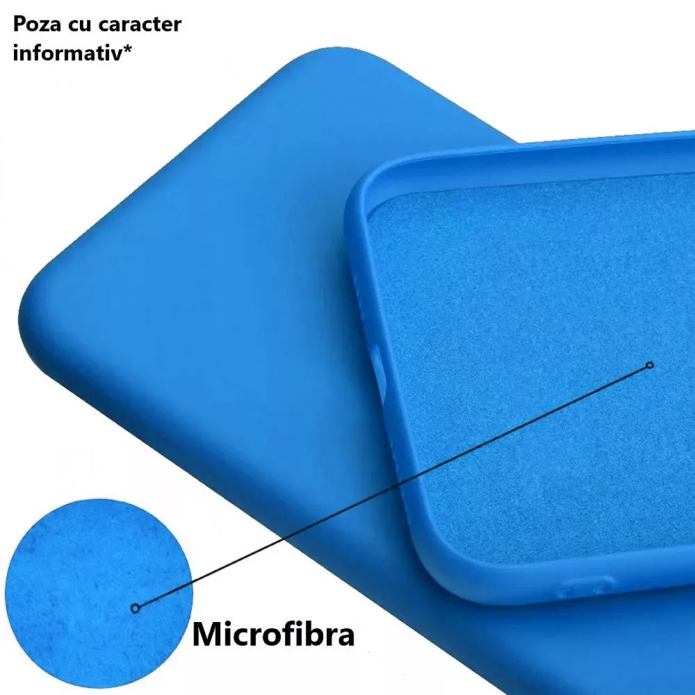 Husa Huawei Y6P Luxury Silicone, catifea in interior, albastru 2