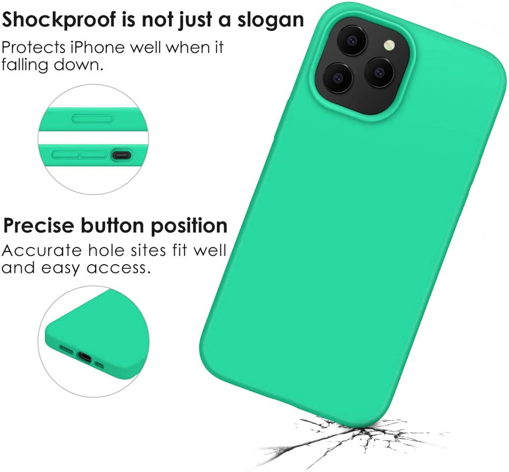 Husa Apple iPhone 12 Mini Luxury Silicone, catifea in interior, turcoaz 3