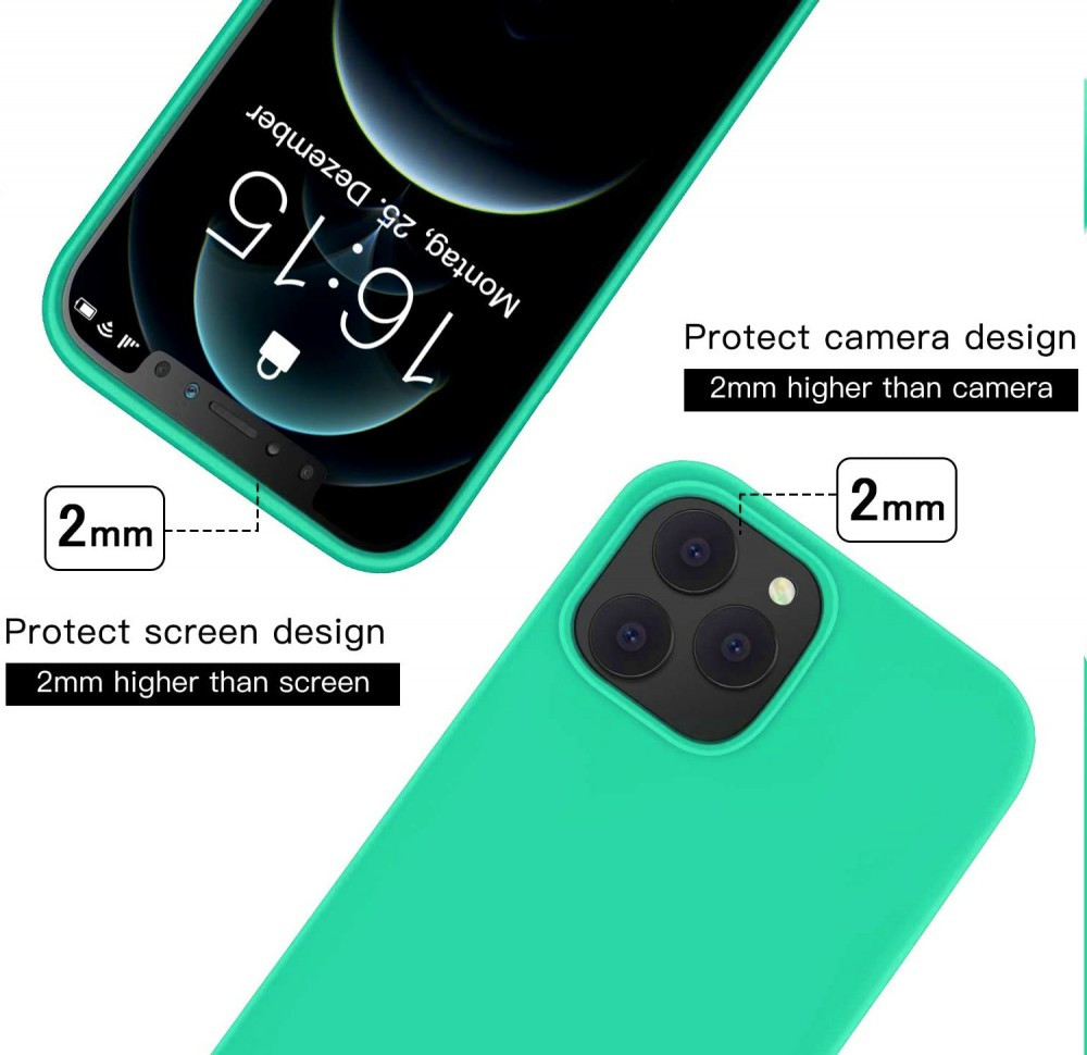 Husa Samsung Galaxy S21 FE Luxury Silicone, catifea in interior, protectie camere, turcoaz 4