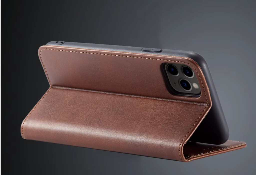 Husa Xiaomi Redmi 13c, Elegant Book Case, inchidere magnetica, maro 4