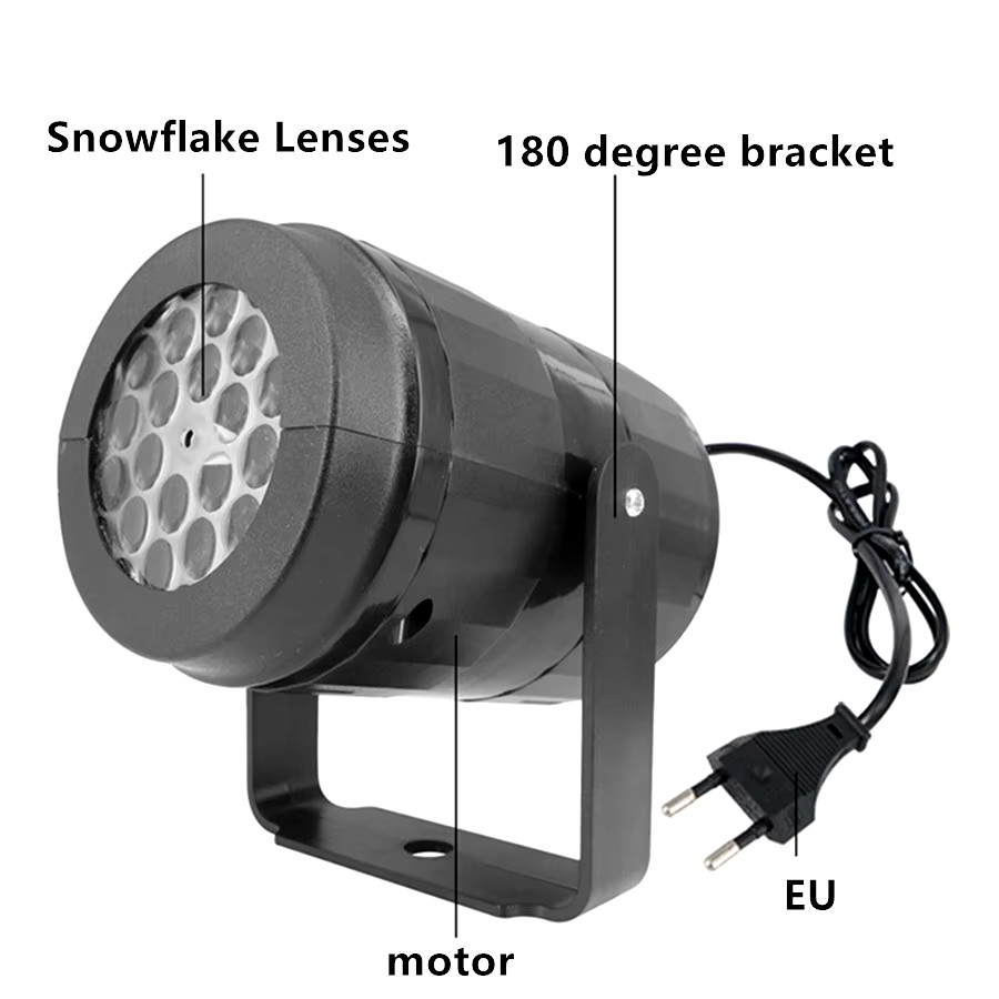 Proiector LED RD-C187, interior/exterior, motive Craciun, alimentare USB, negru 2