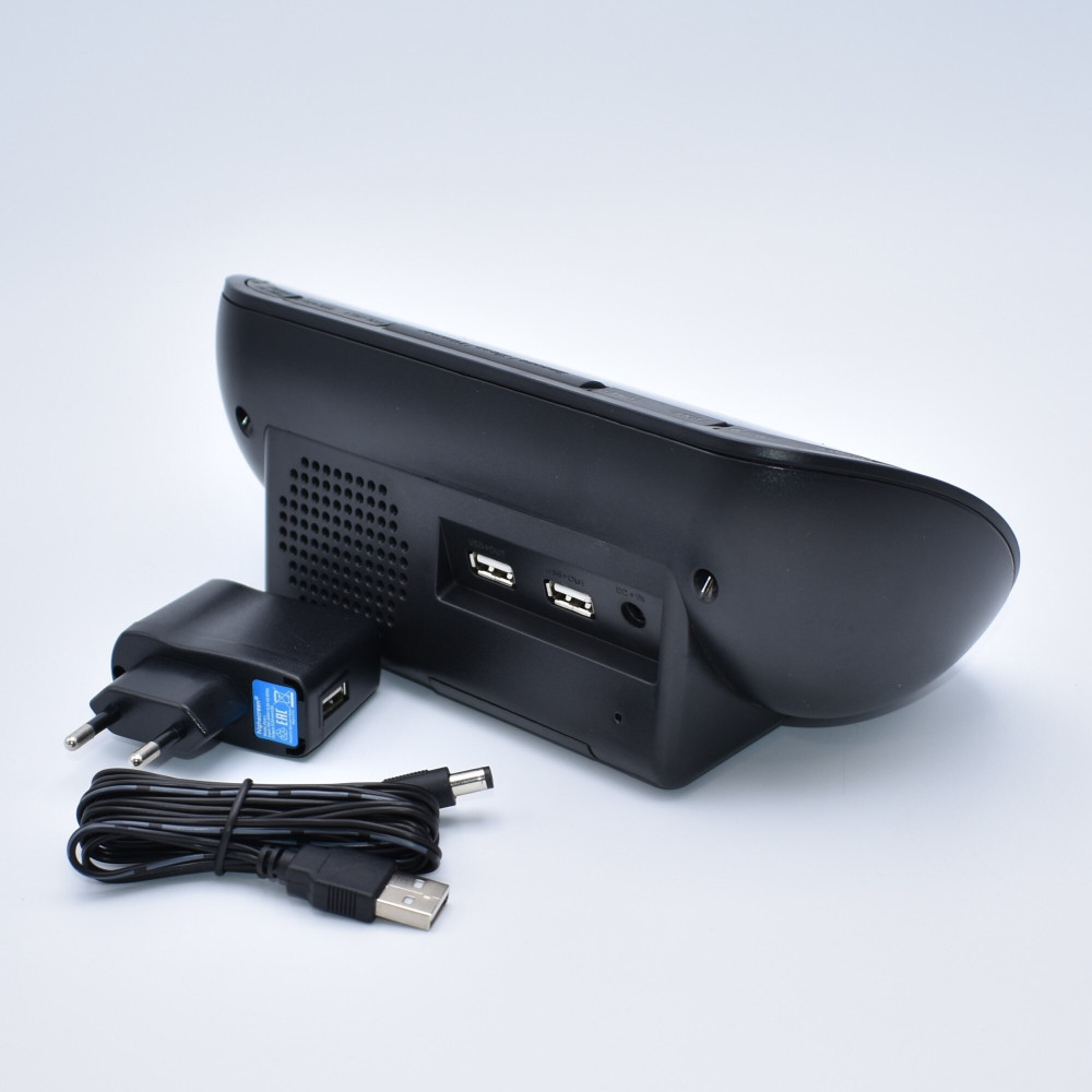 Radio AM/FM cu ceas ONN RT-4507, ecran LED, alarma, 2 porturi incarcare USB, negru 3