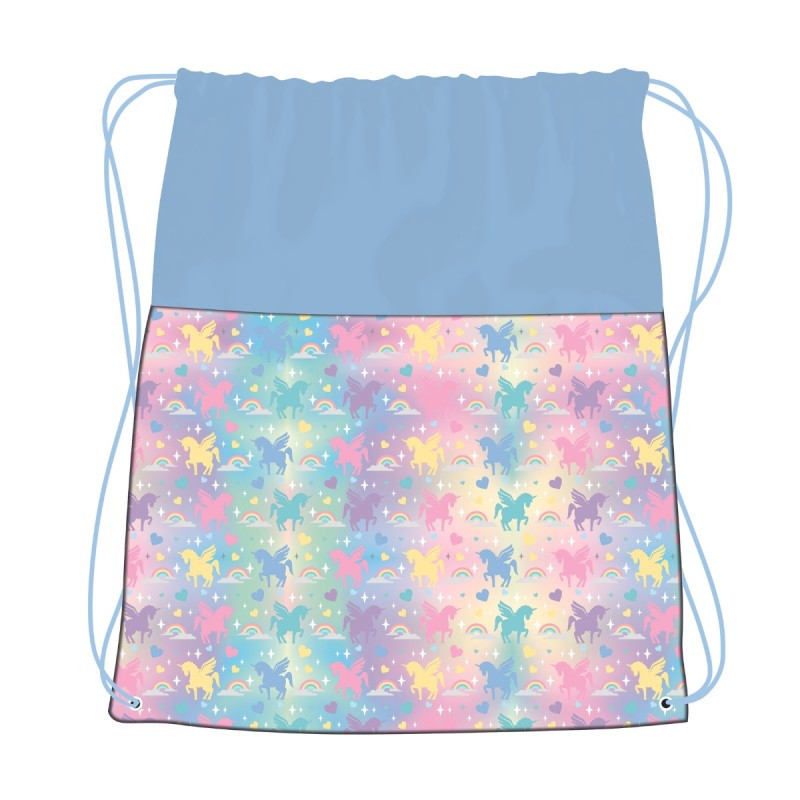 Rucsac cu snur pentru copii St.Majewski St.Right Magic Unicorn, roz cu bleu 2