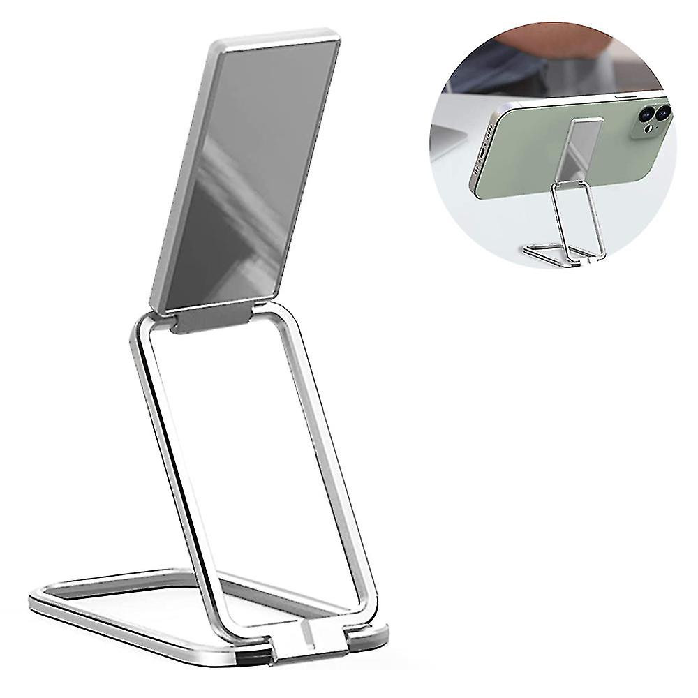 Stand metalic pliabil, prindere adeziva, compatibil telefoane si tablete PC, rose gold 2