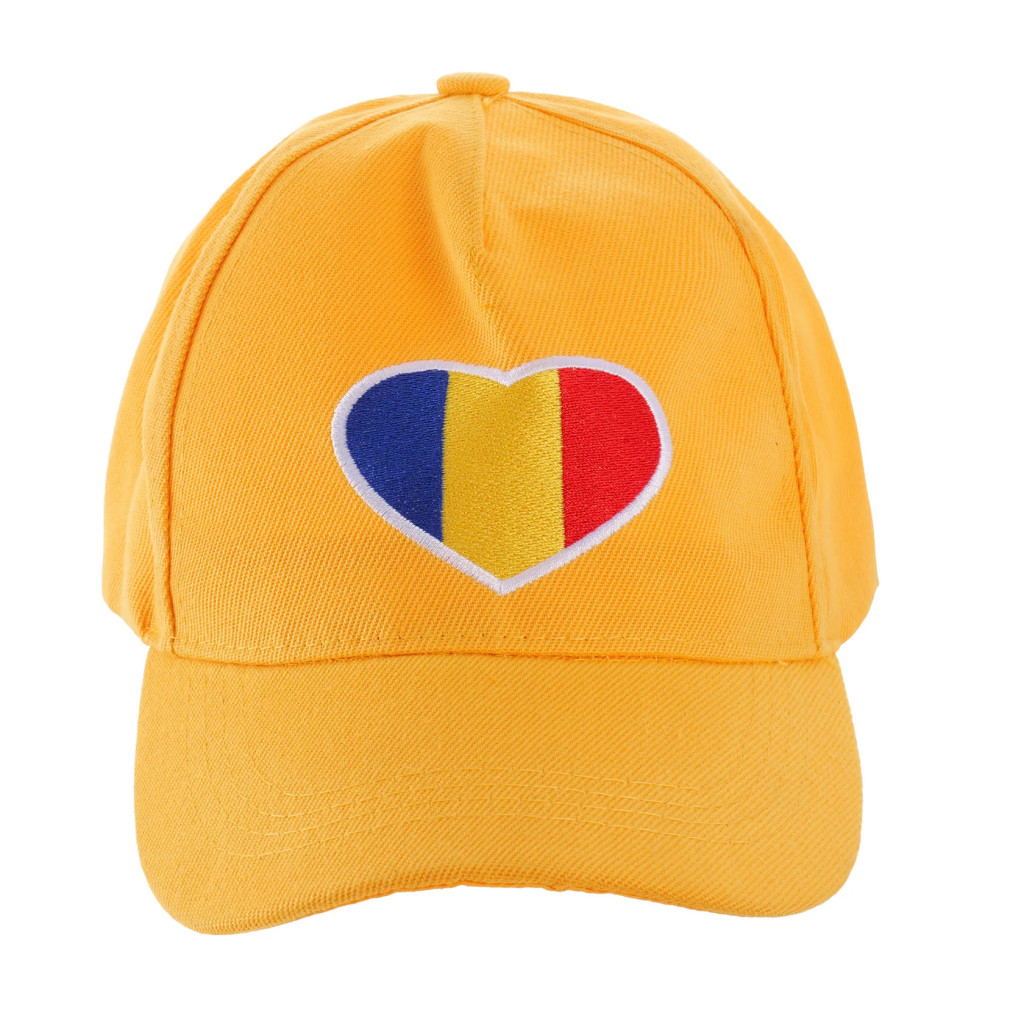 Sapca galbena inima tricolor ROMANIA 3