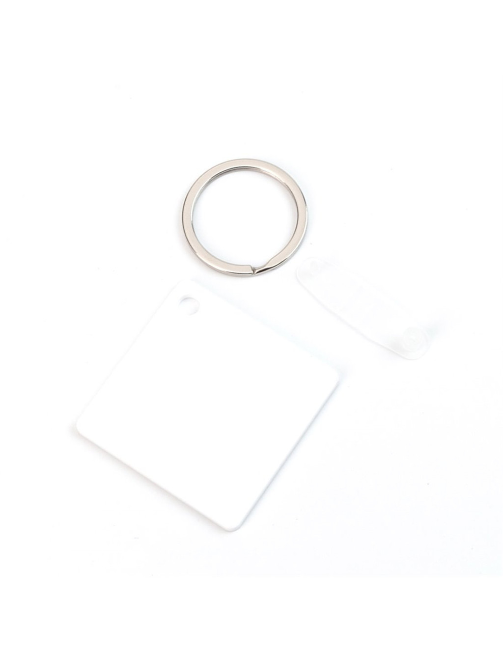 Breloc din plastic, personalizat cu poza ta, inel de sustinere metalic, 4.5 x 4.5 cm 2
