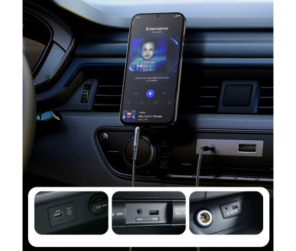 Cablu audio auxiliar / AUX / jack 3.5 mm Joyroom SY-A08, 1.2 metri, negru 4