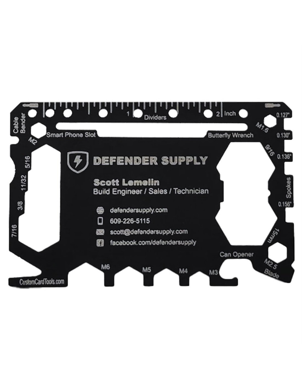 Card multifunctional de supravietuire 23 in 1, husa inclusa, negru 4