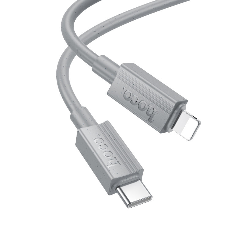 Cablu de date si incarcare Hoco X107, Type-C (USB-C) to Lightning, PD27W, QC3.0, gri 2