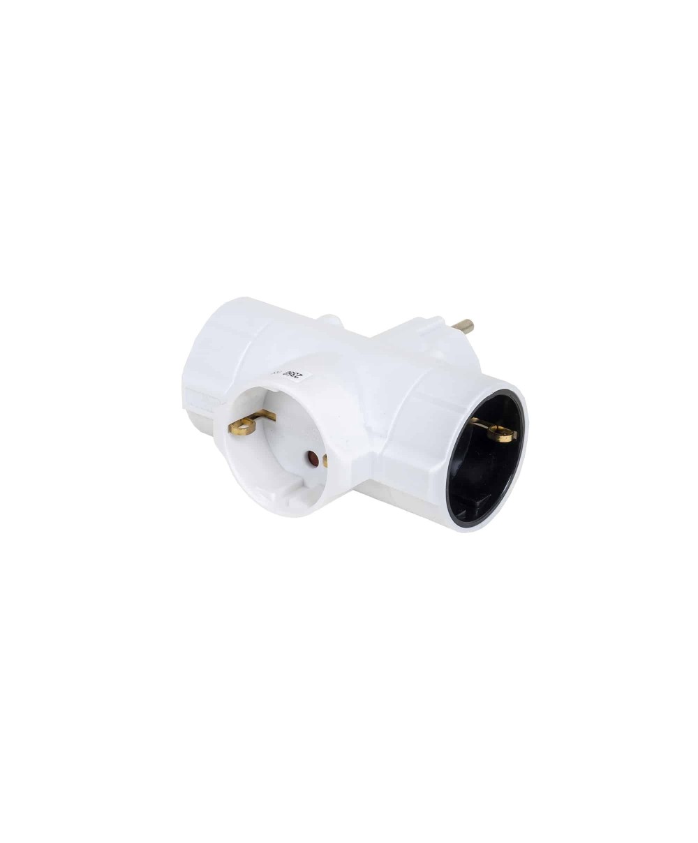 Adaptor cu 3 posturi, IP20, maxim 3680W, 16A, 230V, Z-TOOLS / SM-TRS-0103