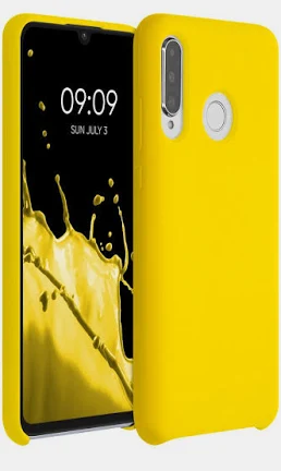 Husa Huawei P Smart 2021 Luxury Silicone, catifea in interior, galbena