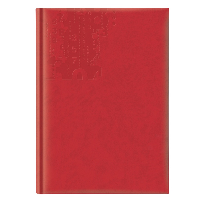 Agenda A5 nedatata Herlitz 9479820, 224 pagini, coperta buretata rosie