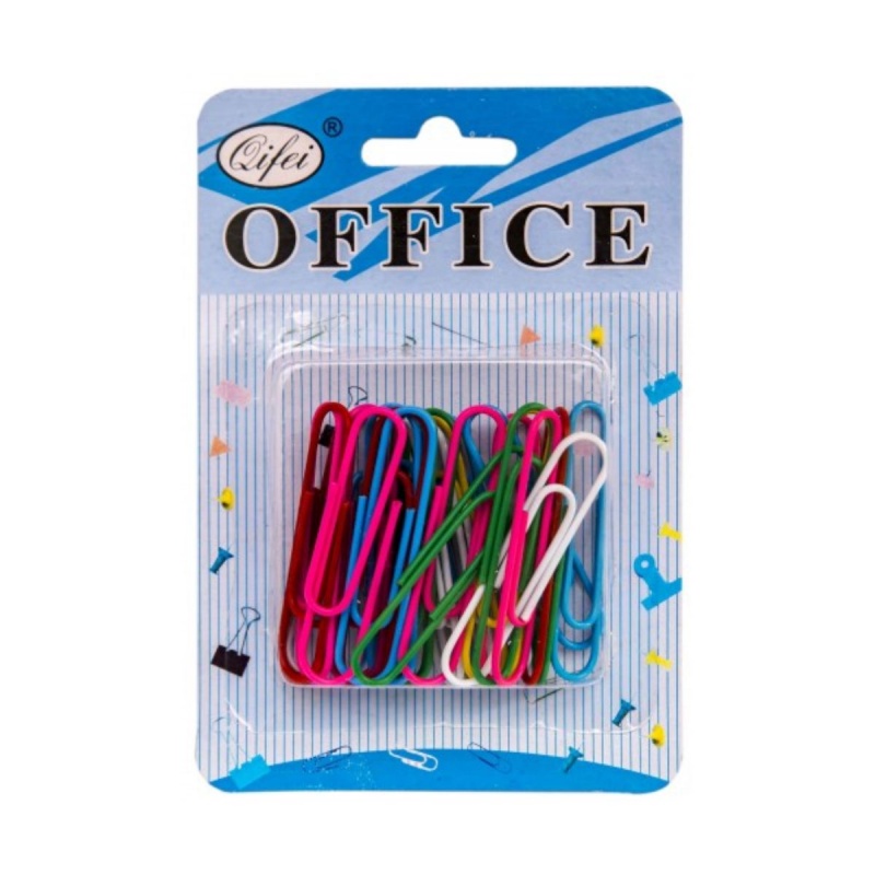Agrafe birou Office Cover P-5016, metalice, 50mm, diverse culori, blister 30 buc 1