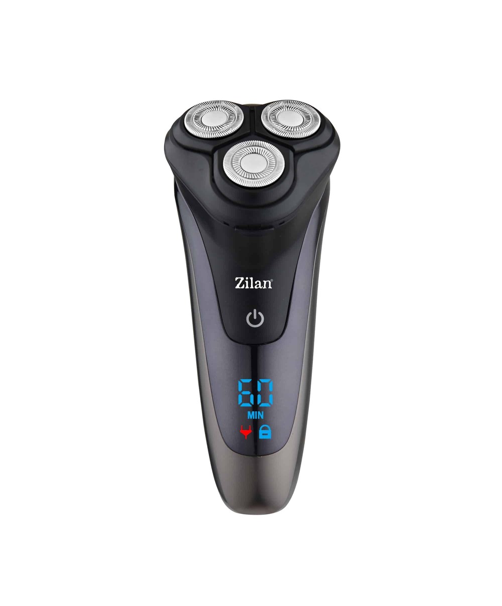 Aparat de ras electric pentru barbati reincarcabil IPX6, LED, negru / ZLN 8733
