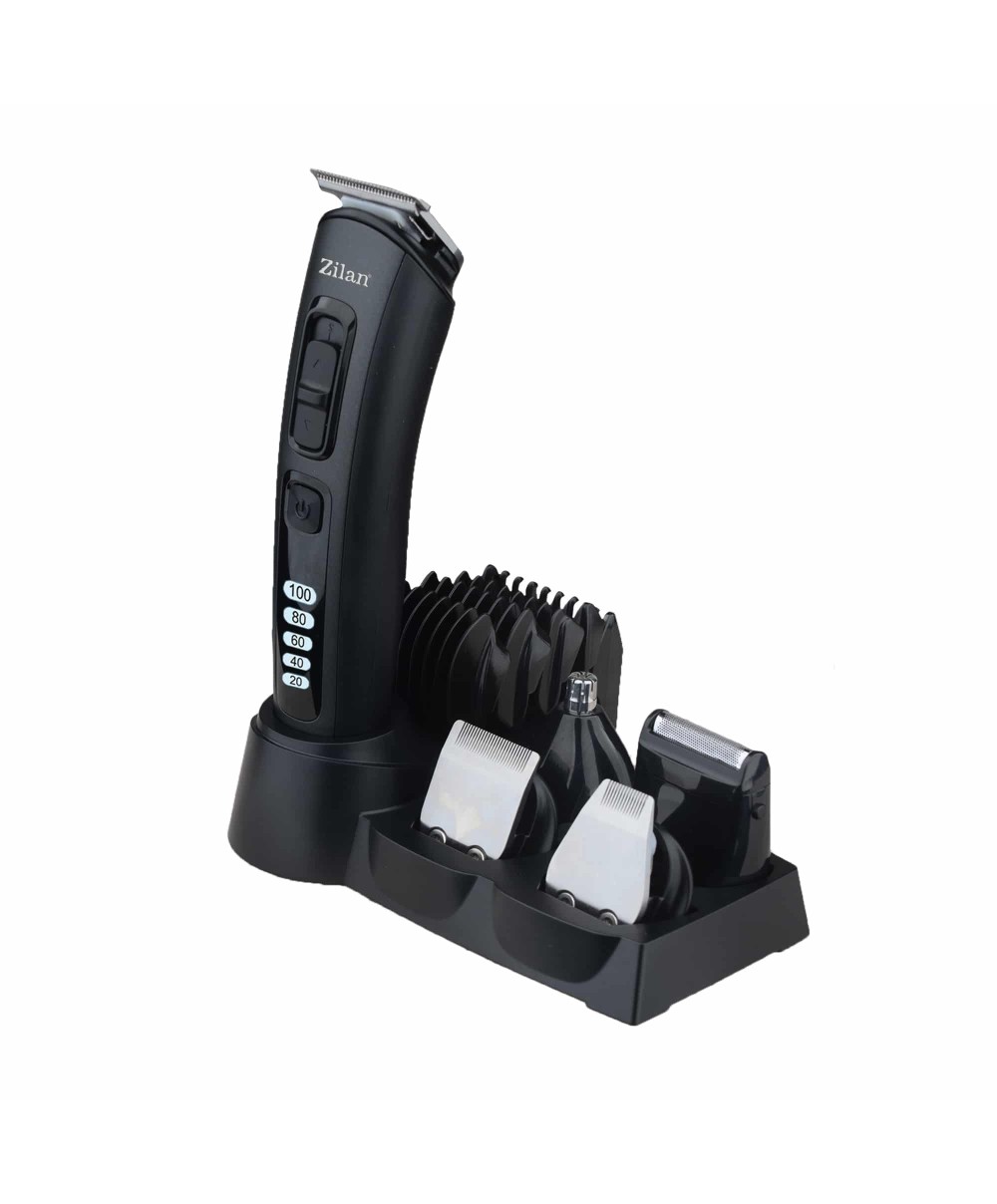 Aparat de tuns electric 10 in 1, pentru barbati reincarcabil, LED, negru / ZLN 8658