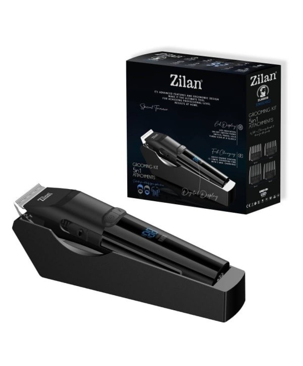 Aparat de tuns trimmer Rhodos, afisaj LED, lama detasabila ZILAN / ZLN 8818