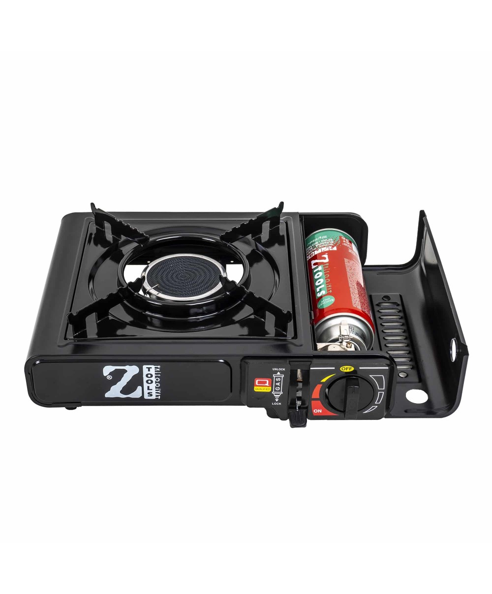 Aragaz camping, Z-TOOLS aprindere automata, dubla alimentare butelie spray sau gaz, flacara antivant / ZTS 5576