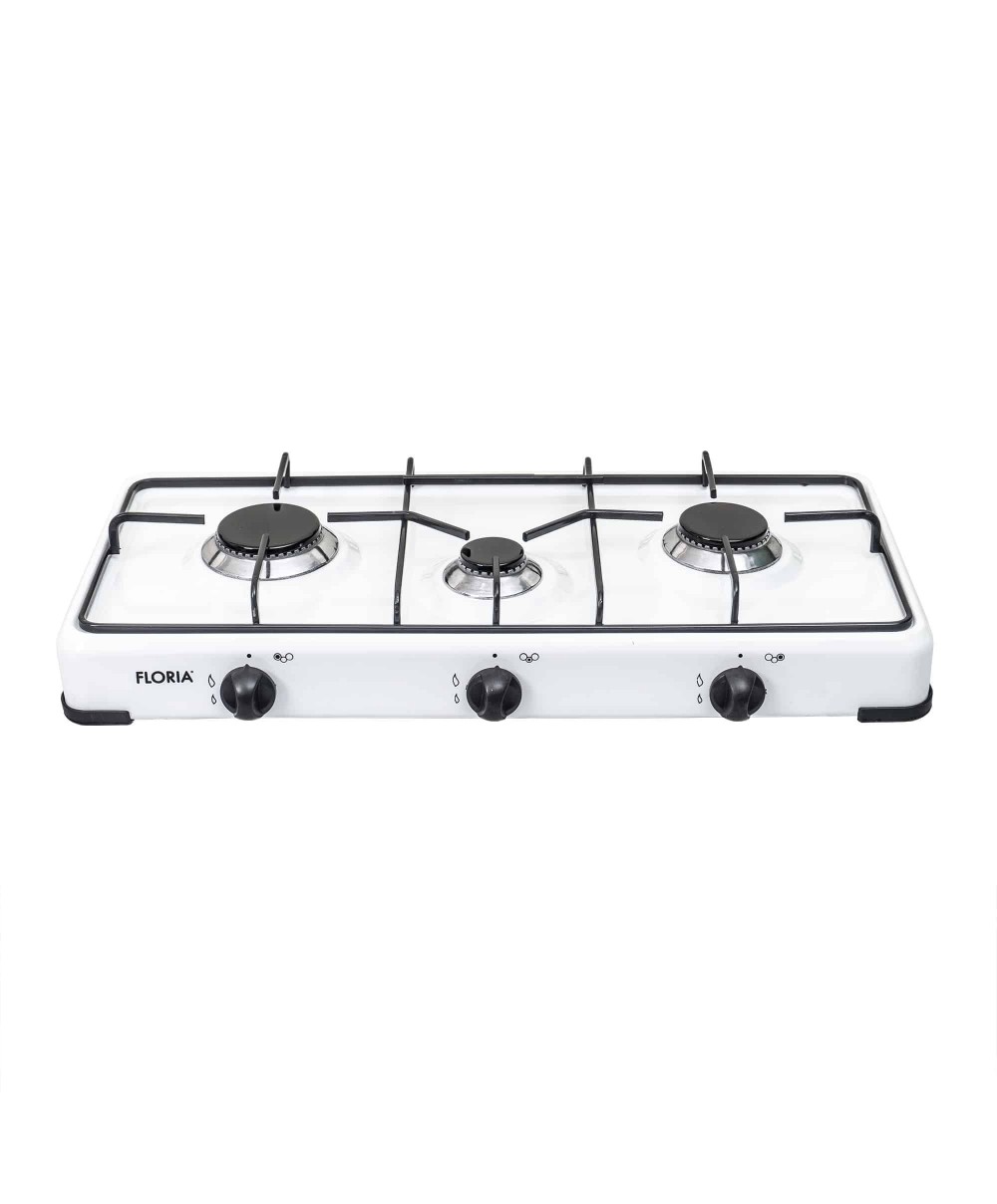 Aragaz Floria cu 3 ochiuri, alimentare butelie, alb / ZLN 7139