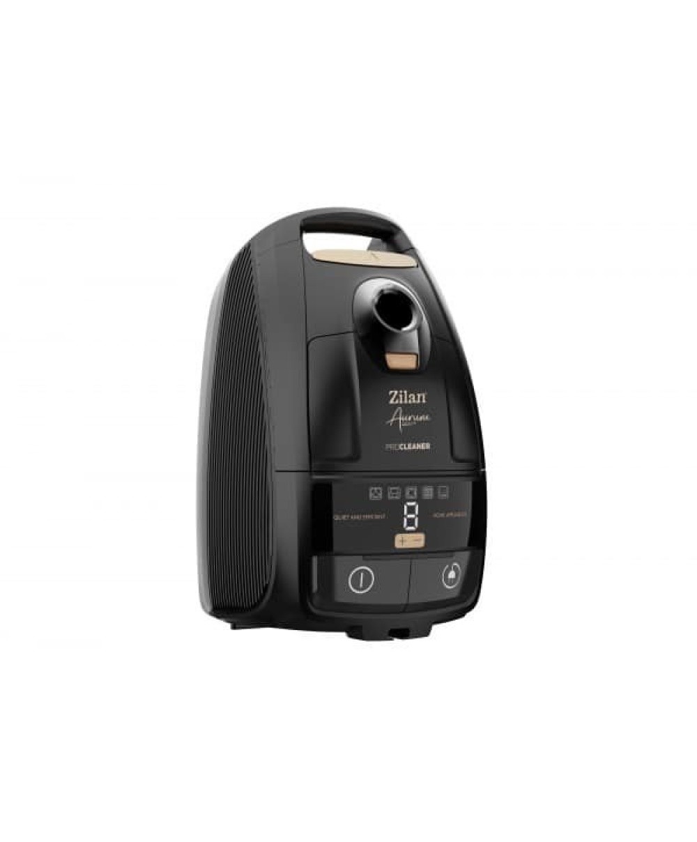 Aspirator cu sac Aurum, putere 2400W, capacitate 5L, motor din cupru, furtun pivotant 360°, negru ZILAN / ZLN4500