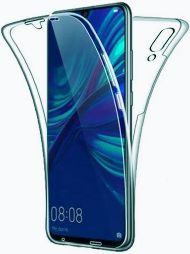 Husa Full TPU 360° pentru Huawei P20 Lite (fata + spate), albastru transparent