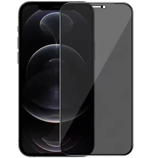 Folie sticla Apple iPhone 13 Pro / iPhone 13, Full Glue Privacy, margini negre