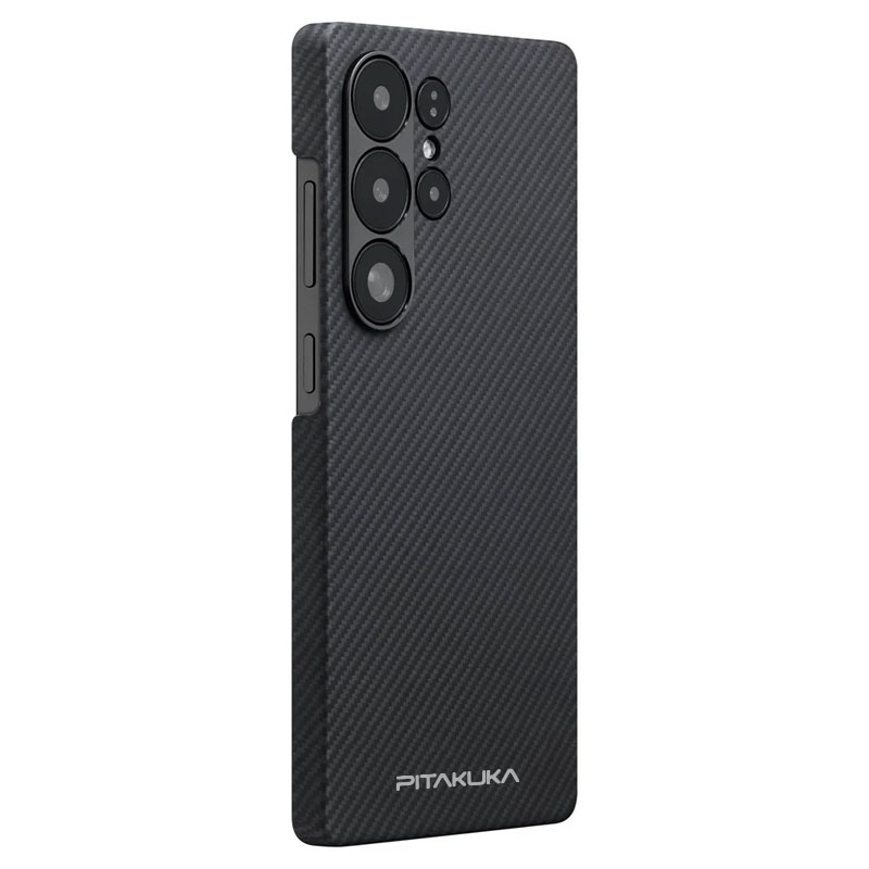 Husa Aramid PTK » Samsung S25, Kevlar Fiber, cu MagSafe, Woven Black