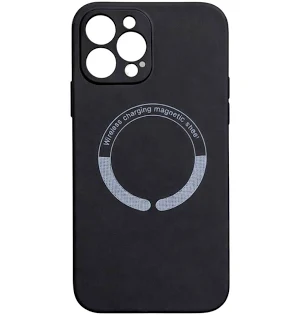 Husa Apple iPhone 14 Pro Max, Magsafe Silicone, microfibra, protectie camere, neagra