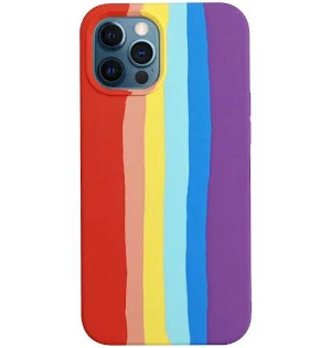 Husa Apple iPhone 12 Rainbow Case, silicon, design curcubeu