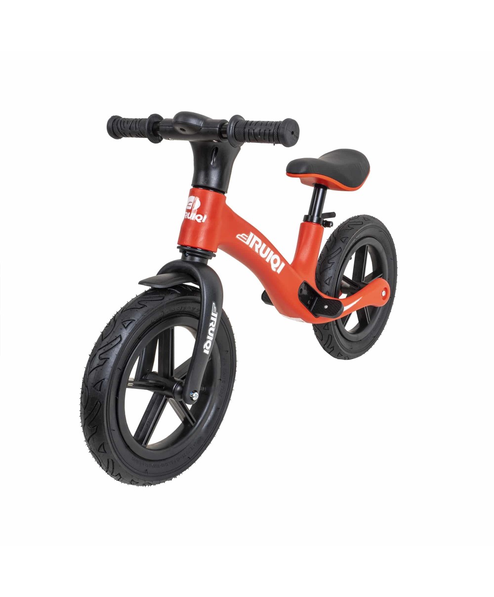 Bicicleta fara pedale pentru copii IRUIQI, roti de cauciuc si scaun reglabil, +3ani, negru si rosu Z-TOOLS / ZTS9454