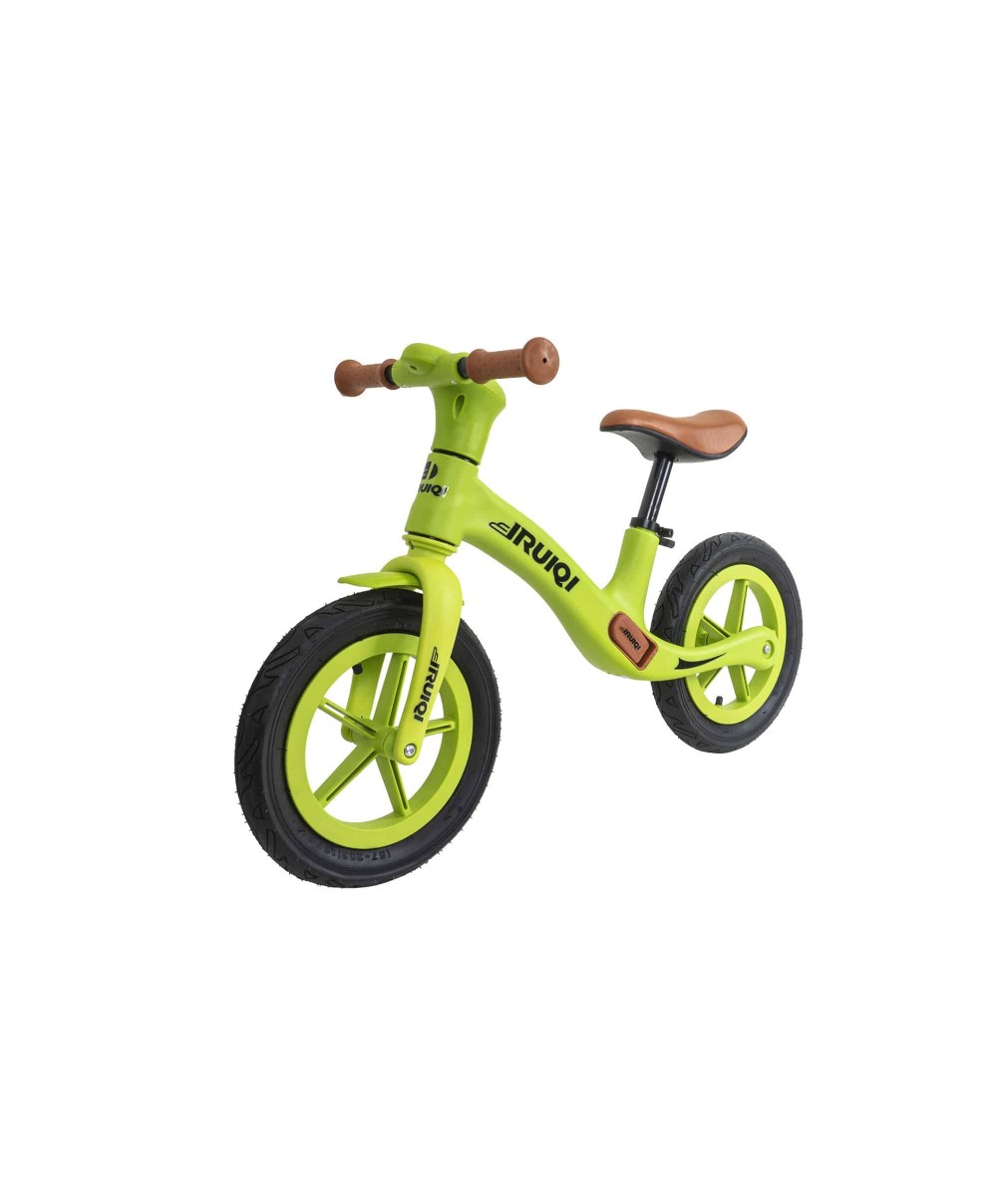 Bicicleta fara pedale pentru copii IRUIQI, roti de cauciuc si scaun reglabil, +3ani, verde Z-TOOLS / ZTS8256