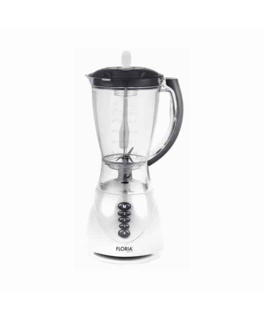 Blender de masa, putere 300W, capacitate 1.5L, 3 viteze, functie pulss, alb FLORIA / ZLN 3081