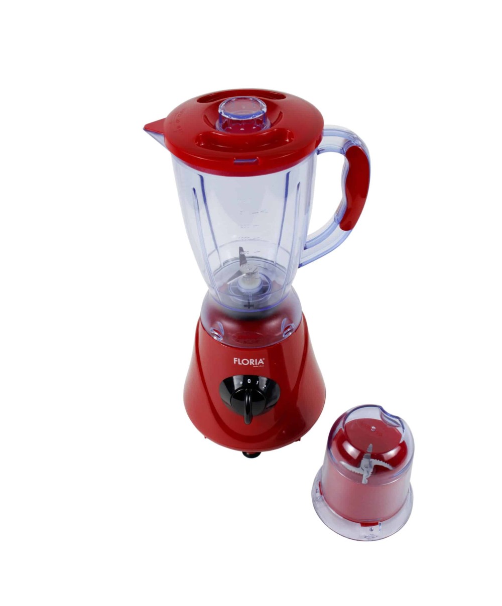 Blender Floria, 2 in 1, Rasnita inclusa, 2 viteze+Pulse, 1.6L, Putere 300W, Rosu / ZLN 7917