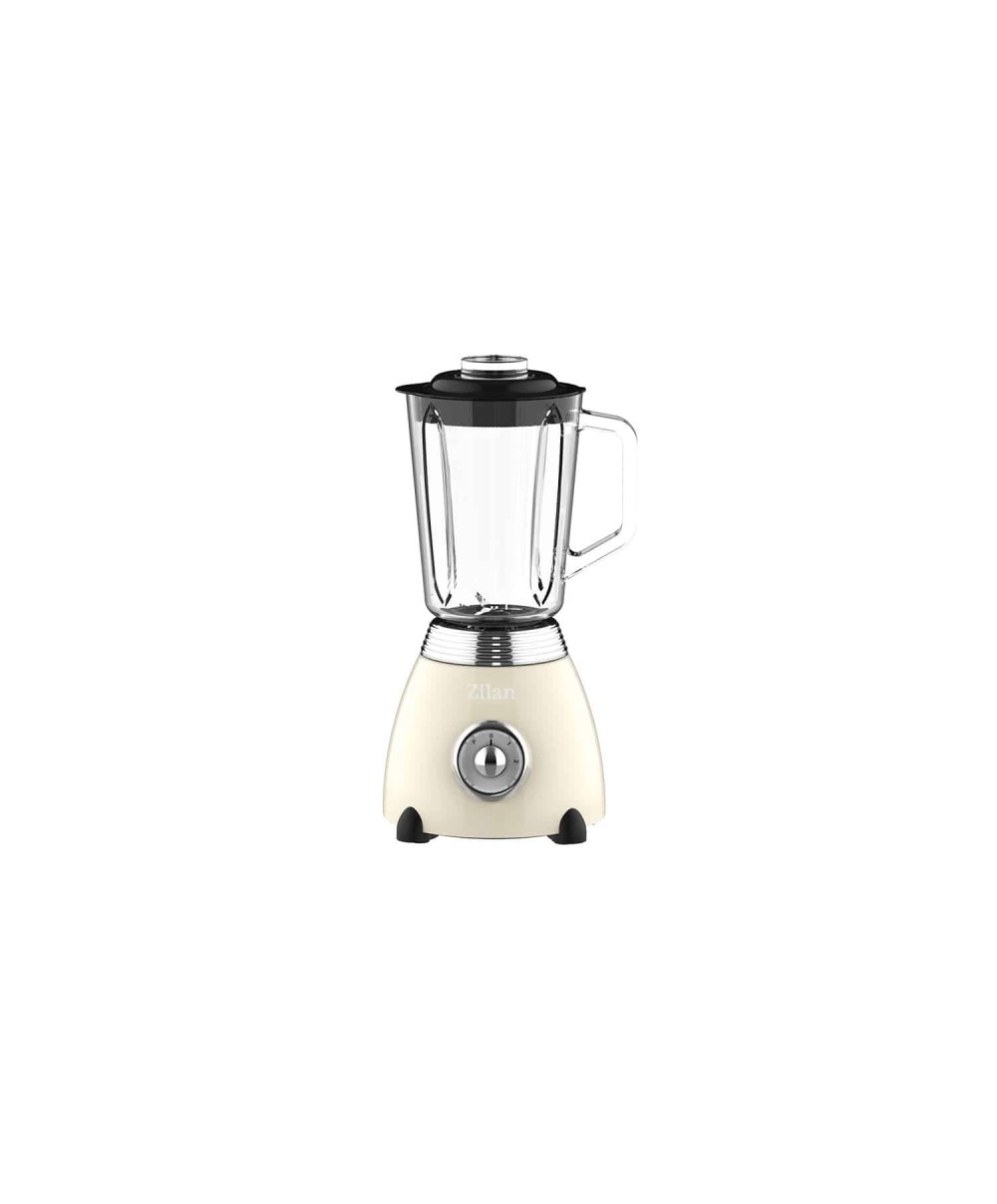Blender RETRO, capacitate 1.5 L, putere 500W, lame din otel, crem ZILAN / ZLN 1207