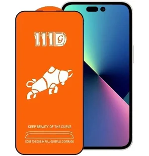 Folie sticla Apple iPhone 14, Full Glue 111D, margini negre