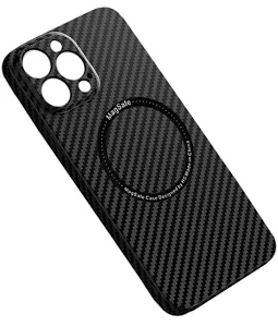 Husa Apple iPhone 12 Pro, iPefet Carbon, textura kevlar, Magsafe, neagra