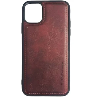 Husa Apple iPhone 11, Leather Cover, TPU si piele ecologica, visinie