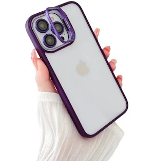 Husa Apple iPhone 13 Pro, Bracket Luxury, geamuri protectie camere, functie stand, mov