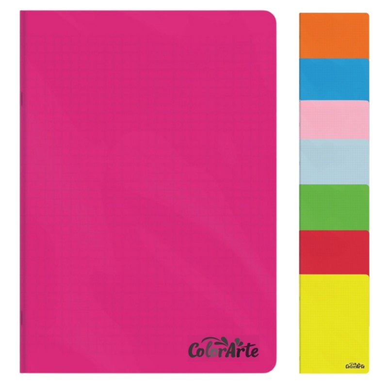Caiet scolar A5 Colorarte, 60 file, dictando, colturi rotunjite, coperta plastic 230microni, 70g/mp