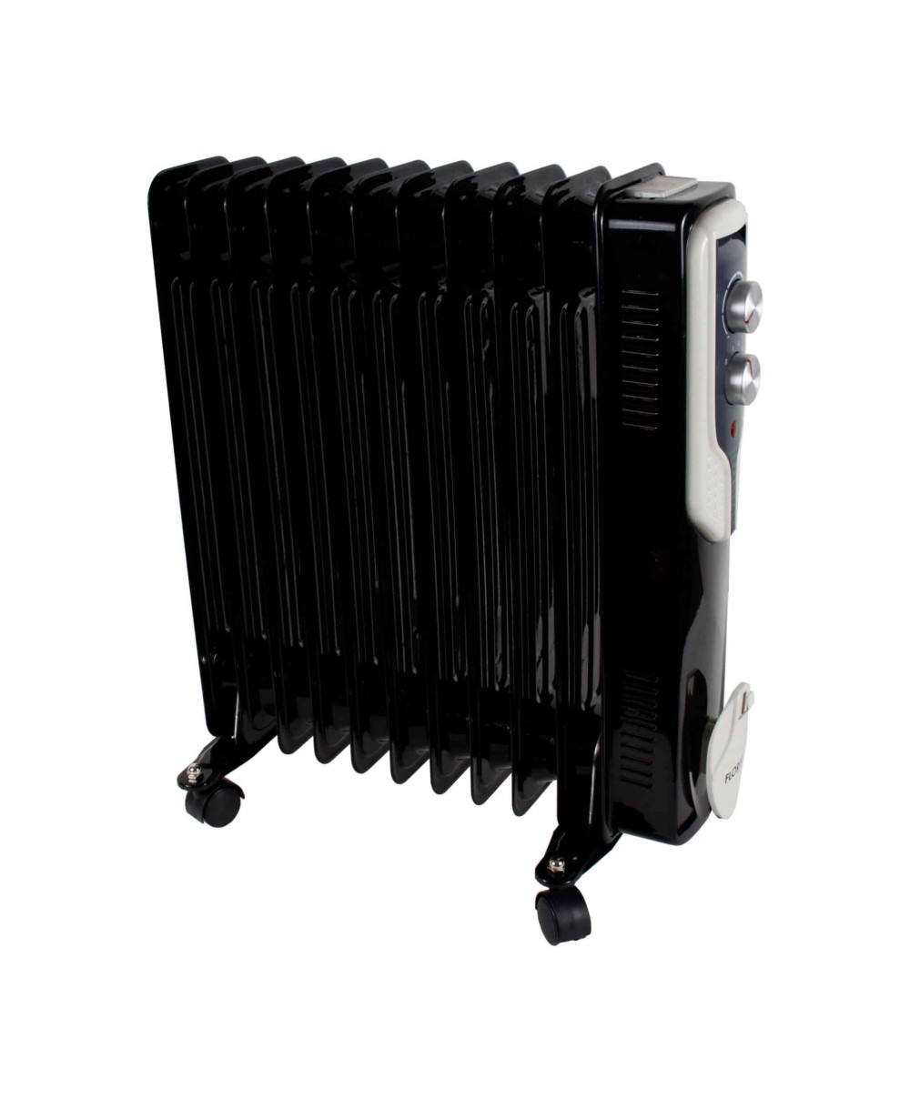 Calorifer electric Floria, 2500 W, 11 elementi, Negru / ZLN 3666